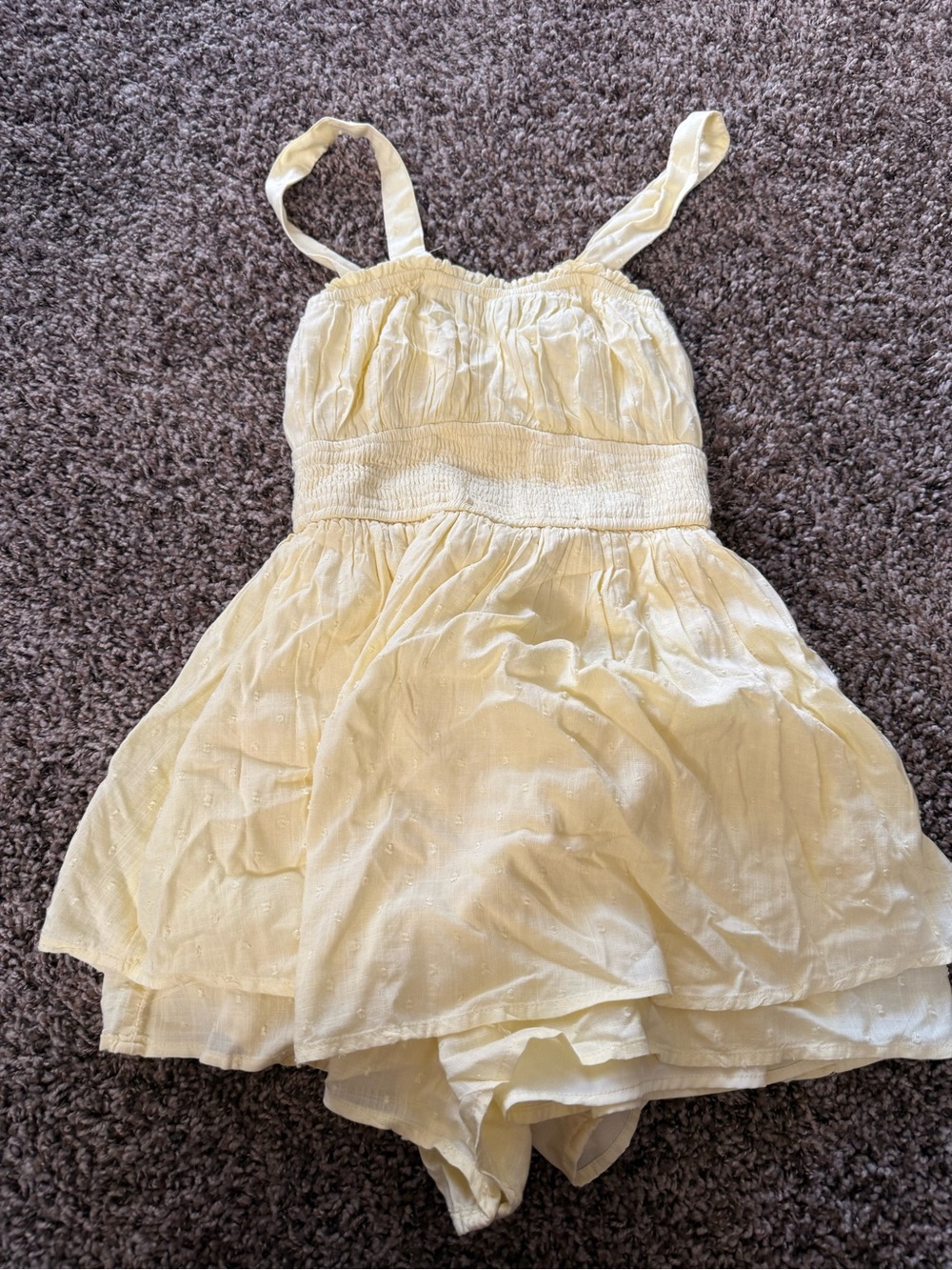 Hollister Yellow Layered Summer Dress Romper